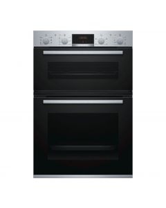Bosch MBS533BS0B Built In Electric Double Oven with 3D Hot Air - Stainless Steel